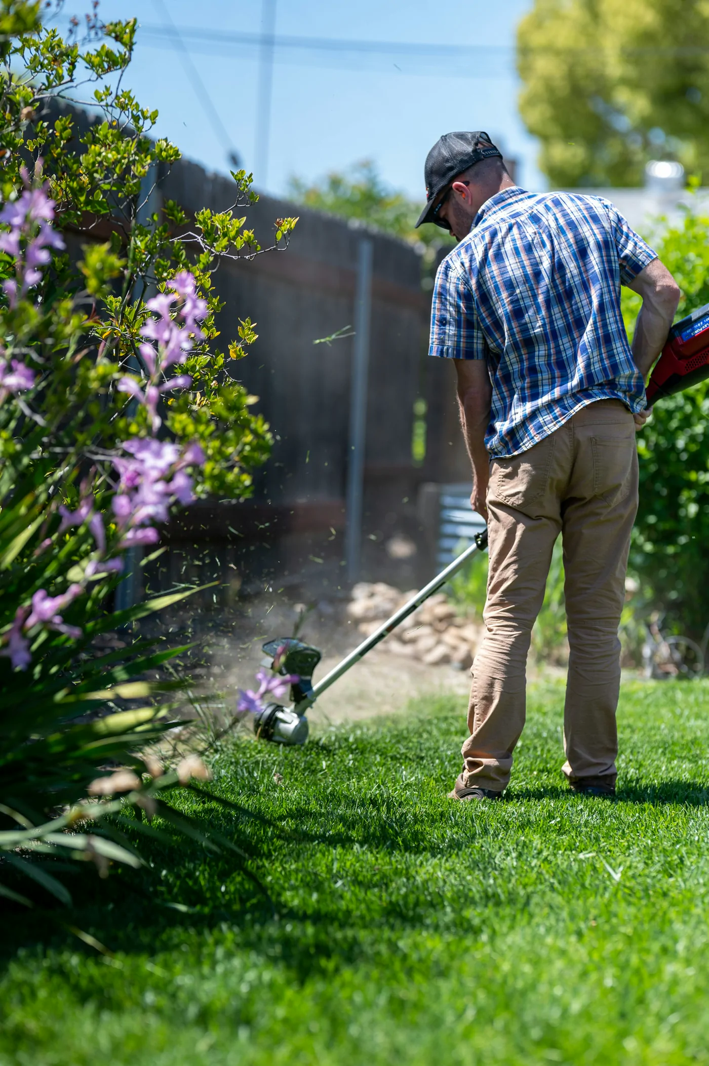 Detailed trimming and lawn edging