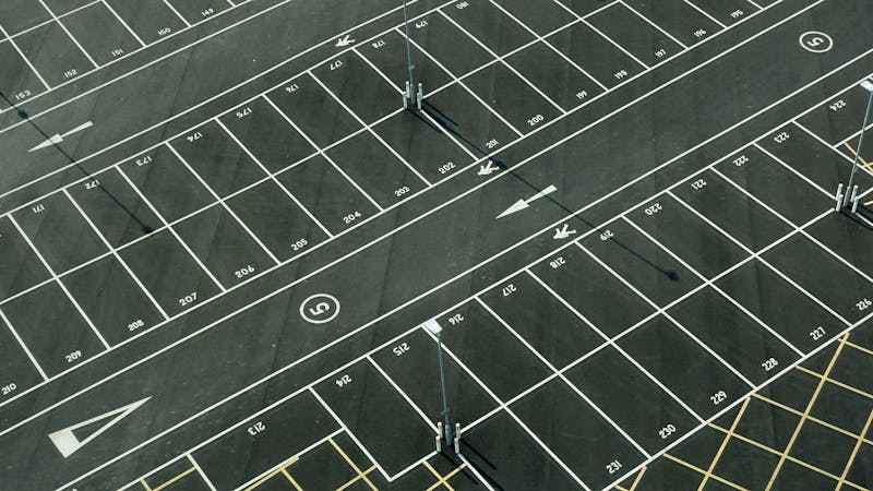 Finished parking area
